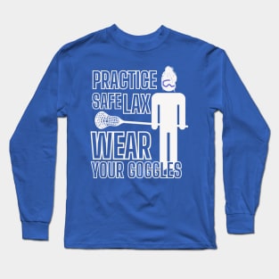 Lacrosse Shirt, Practice Safe LAX Long Sleeve T-Shirt